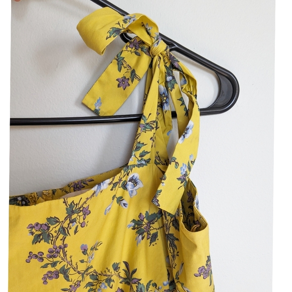 Tory Burch FLORAL PRINT TIE SHOULDER MIDI SUNDRESS IN LYONNAISE FLORAL - Picture 9 of 9